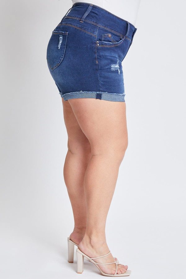 Women's Plus WannaBettaButt Mid Rise Shorts - Image 4
