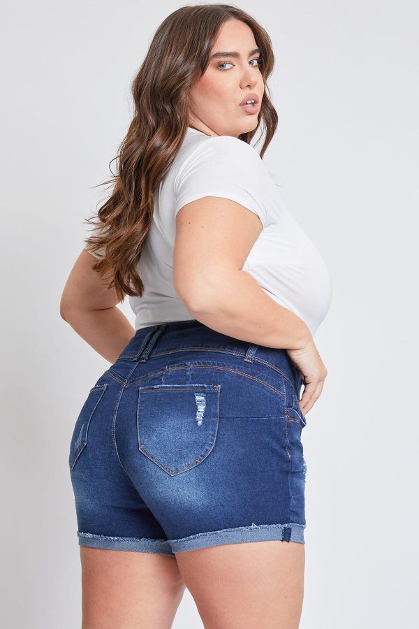 Women's Plus WannaBettaButt Mid Rise Shorts - Image 5