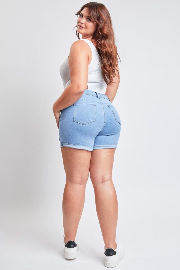 Women's Plus Curvy Fit Ultra  Cuffed Shorts - Image 6