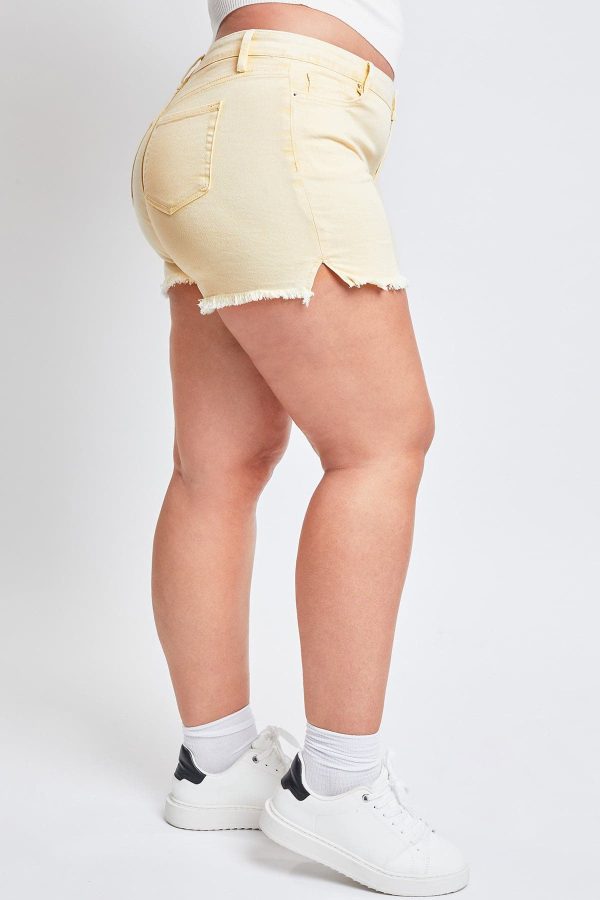 Women's Plus 80's Acid Wash Mom Shorts - Image 3