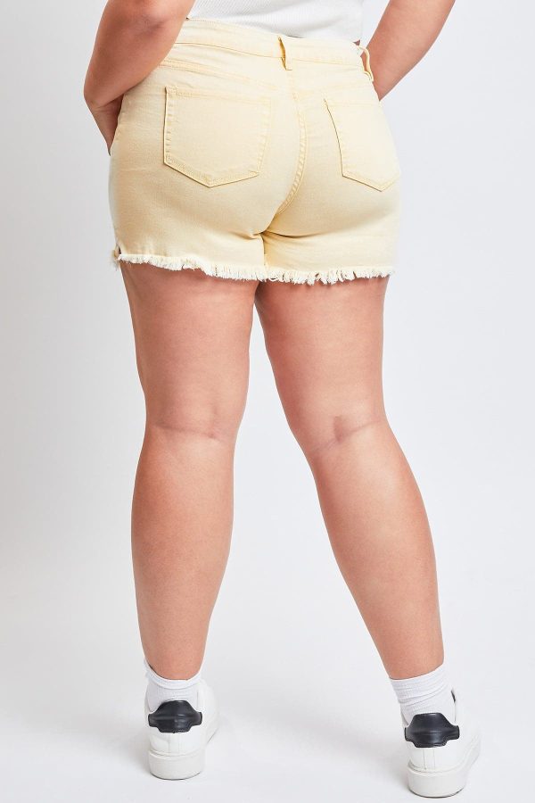 Women's Plus 80's Acid Wash Mom Shorts - Image 5
