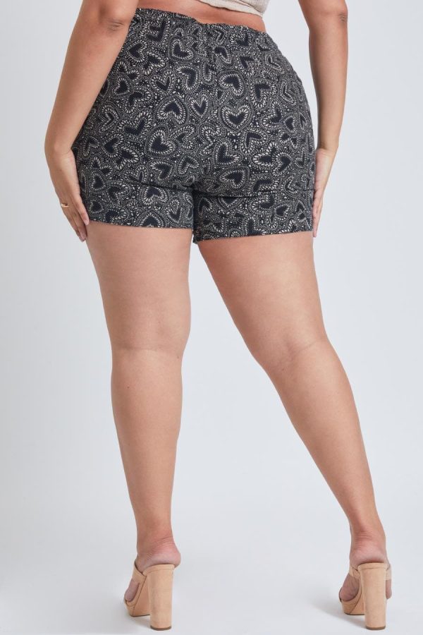 Women's Plus Drawstring Waistband Linen Shorts - Image 3